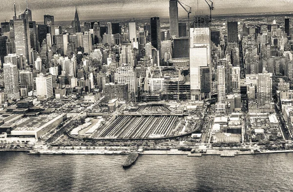 Vista aérea do horizonte de Manhattan — Fotografia de Stock