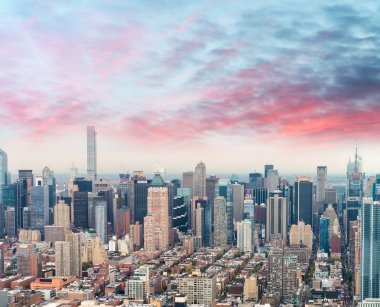 Midtown Manhattan'ın, NYC havadan görünümü