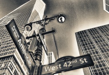 Midtown Manhattan'ın, NYC havadan görünümü