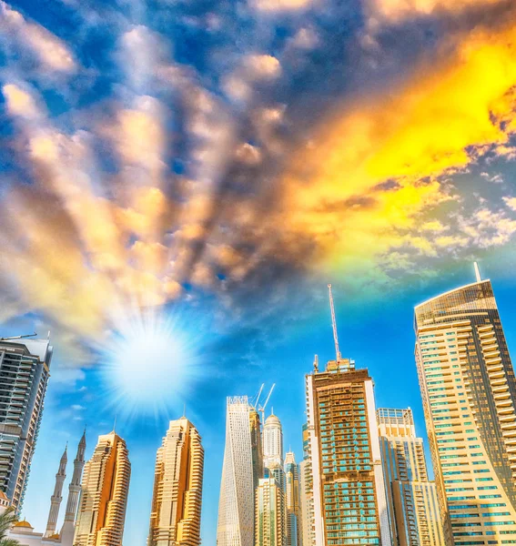 Dubai Marina magnifico skyline — Foto Stock