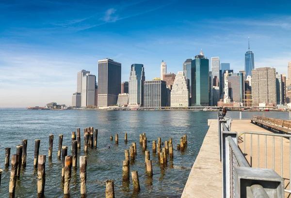 Bella vista sugli edifici del centro città, New York — Foto Stock