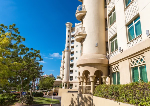 Gebouwen van Jumeirah Palm Island in Dubai — Stockfoto