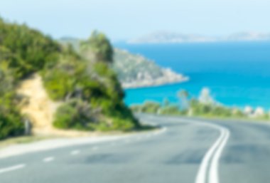 Yol boyunca okyanusun, bulanık görünüm Avustralya kıyılarında