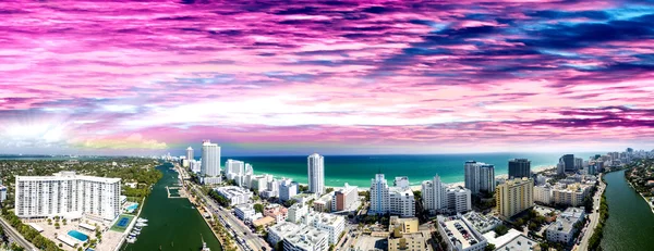 Widok z lotu ptaka South Beach w Miami — Zdjęcie stockowe