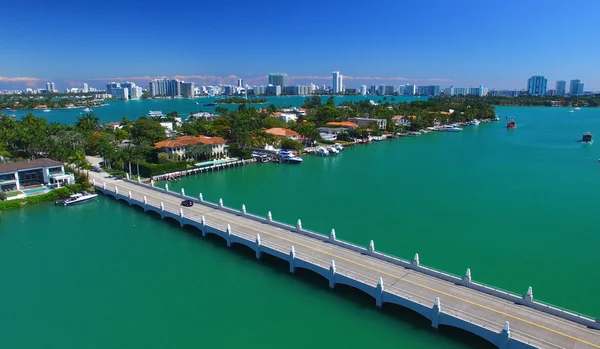 Panoramiczny widok z lotu ptaka Palm Island — Zdjęcie stockowe