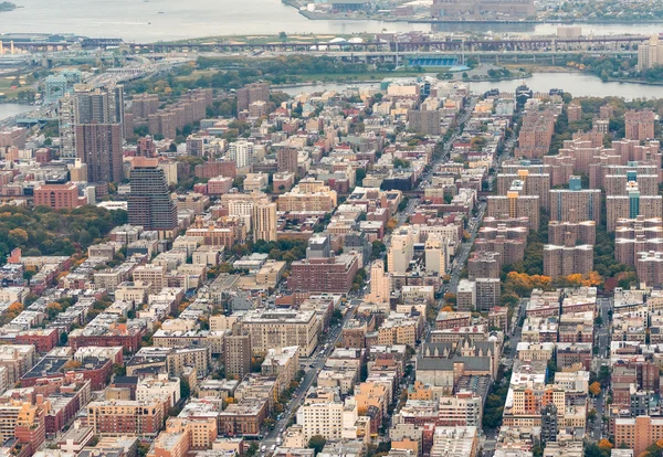 Aerial view of Manhattan skyline — Stock Photo, Image