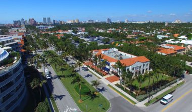 Güneşli bir günde, Florida Palm Beach güzel havadan görünümü
