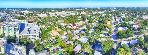 Aerial sunset view of Miami Homes, Florida — Stock Photo, Image