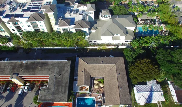 Domy z Fort Lauderdale, widok z lotu ptaka — Zdjęcie stockowe