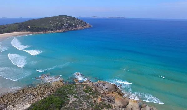 Squeaky strand luchtfoto, Wilsons Promontory — Stockfoto