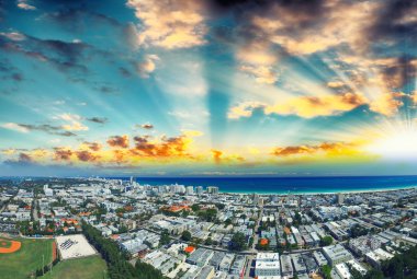 Miami Beach evleri, hava panoramik görünümü - Florida