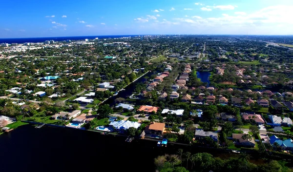 Luftaufnahme des westlichen Palmenstrandes, Florida — Stockfoto