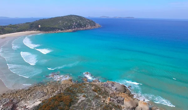 Squeaky plaży widok z lotu ptaka, Wilsons Promontory — Zdjęcie stockowe