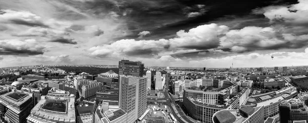 Potsdamer Platz, black and white aerial view in Berlin — Stock Photo, Image