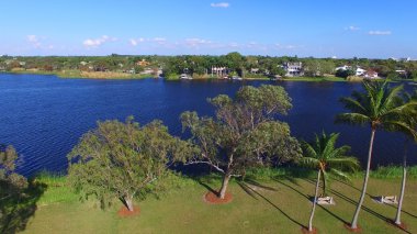 West Palm Beach. Güneşli bir günde havadan görünümü