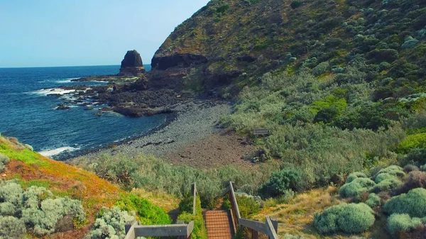 Cape Schanck v Prokopské údolí - Victoria, Austrálie - Aer — Stock fotografie