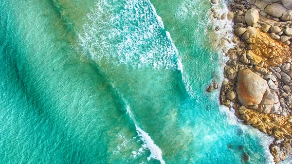 Letecký pohled na Squeaky pláž, Victoria, Austrálie — Stock fotografie