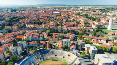 Pisa Stadium Arena Anconetani havadan, Tuscany - İtalya