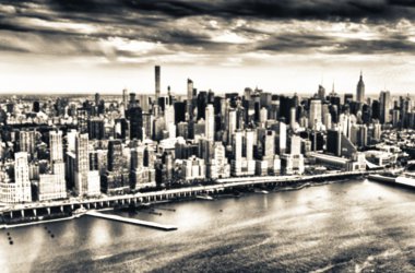 Midtown Manhattan'ın, NYC havadan görünümü