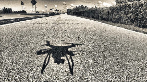 Drone stín na krásný den — Stock fotografie