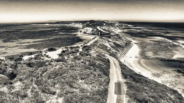 Fort Nepean carretera vista desde el helicóptero, Australia —  Fotos de Stock