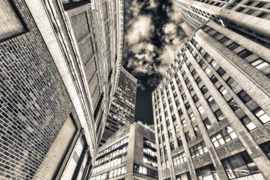 Boston gökdelenler - Ma havaya doğru gece görünümü