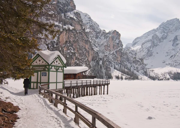 Sníh na Dolomitských horách, Itálie — Stock fotografie