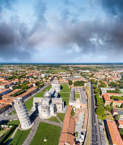 Csodálatos csodák tere Pisa - Tuscany légifelvételek — Stock Fotó