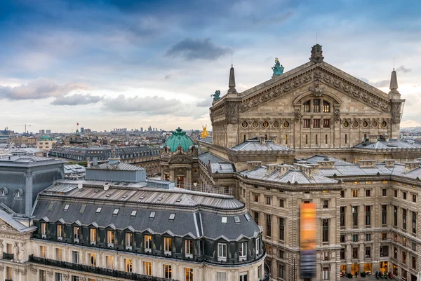 Paris, antenn stadssilhuetten — Stockfoto