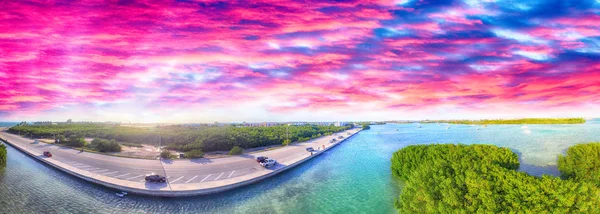 Vista aérea panorámica de la costa de Key West, Florida - Estados Unidos — Foto de Stock