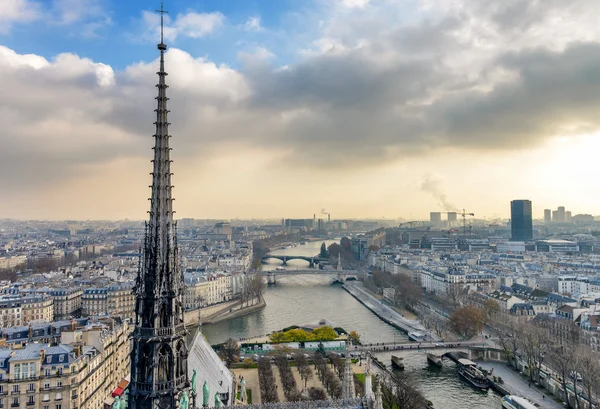 Paris, aerial city skyline — Stock Photo, Image