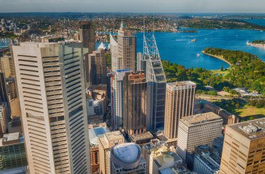 Sydney gökdelenler, havadan görünümü