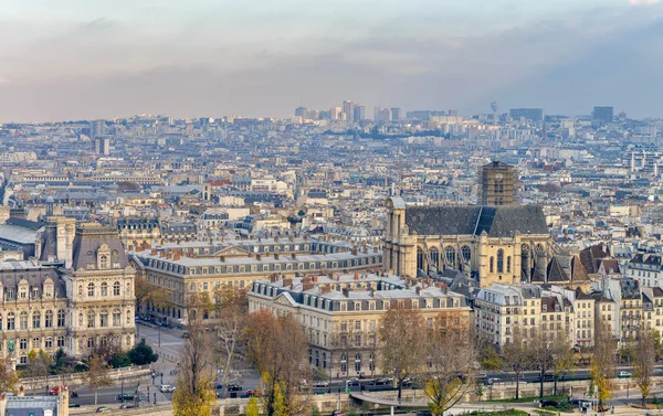 Parigi, skyline della città aerea — Foto Stock