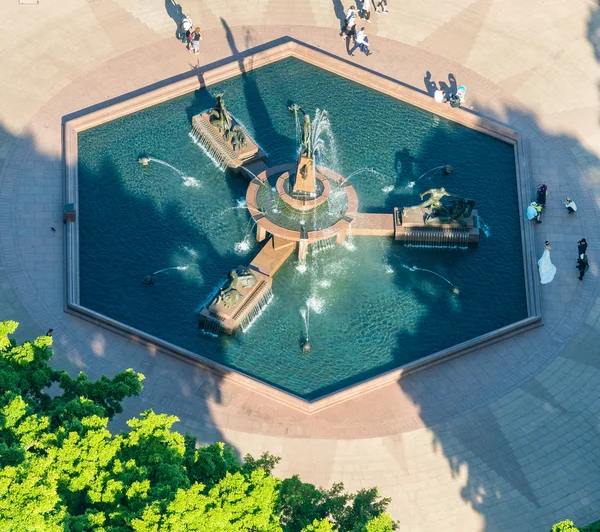 Archibald Fountain in Sydney. Beautiful aerial view — Stock Photo, Image