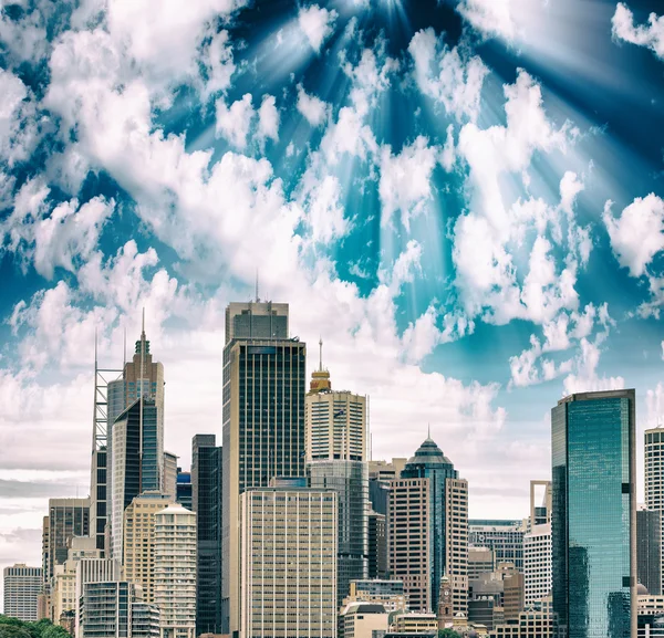 Rascacielos de Sydney al atardecer, NSW - Australia —  Fotos de Stock