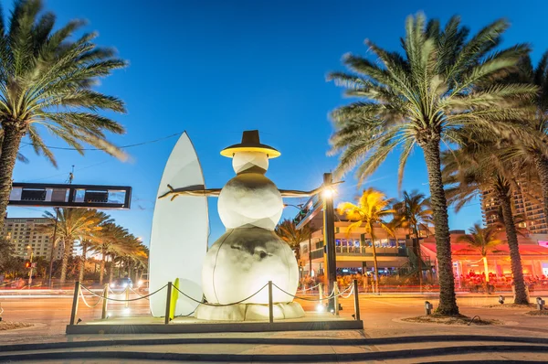 Fort Lauderdale Beach Boulevard al atardecer, Florida — Foto de Stock