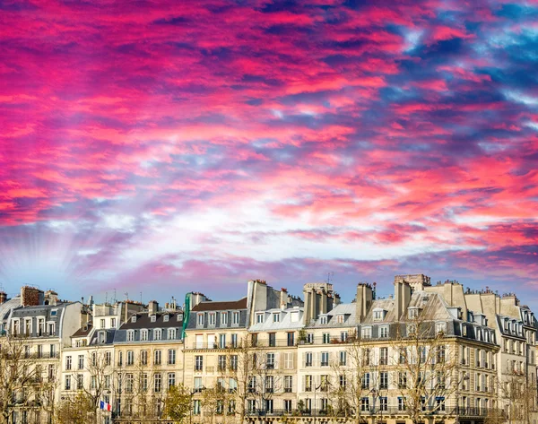 Paris, antenn stadssilhuetten — Stockfoto