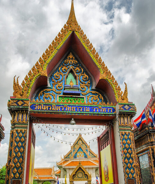Temple architecture Bangkok Thailand