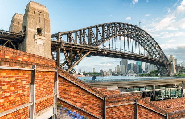 Sydney Harbour Bridge, Nsw Avustralya havadan görünümü — Stok fotoğraf