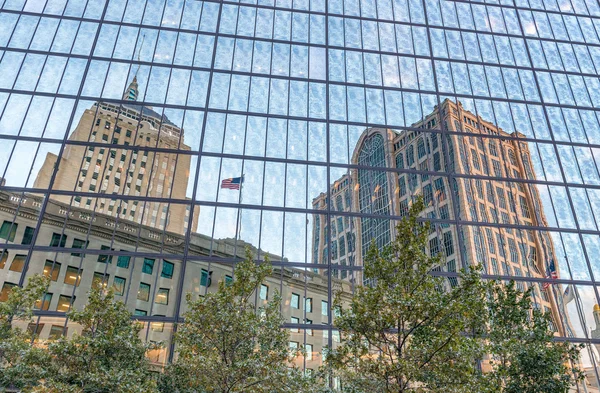 Boston buildings mirror reflections