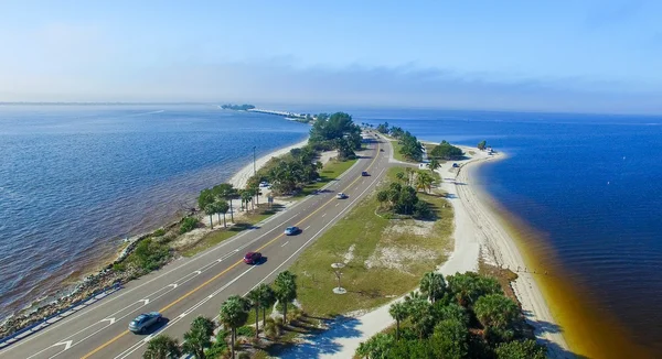 Sanibel Causeway, Florida havadan görünümü — Stok fotoğraf