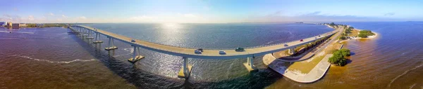 Luftaufnahme des sanibel causeway, florida — Stockfoto