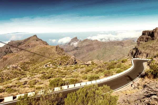 Estrada de montanha de Tenerife, Espanha — Fotografia de Stock