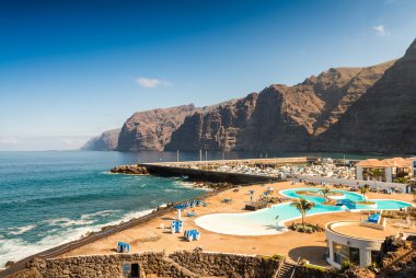 Pools and cliffs of Los Gigantes - Tenerife clipart