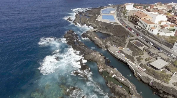 Kıyı şeridi Tenerife adasının havadan görünümü — Stok fotoğraf
