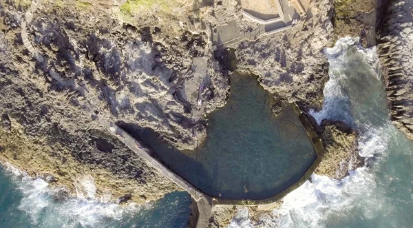 Linia brzegowa wyspy Teneryfy, widok z lotu ptaka — Zdjęcie stockowe