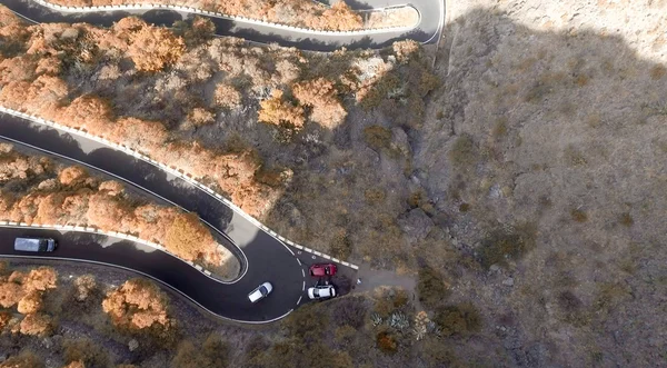 Winding road of Tenerife mountains, Canary Islands, Spain — Stock Photo, Image