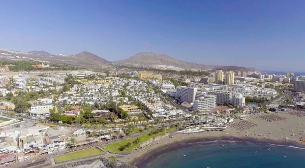 Luchtfoto van de kust van Tenerife, Playa de Las Americas — Stockfoto