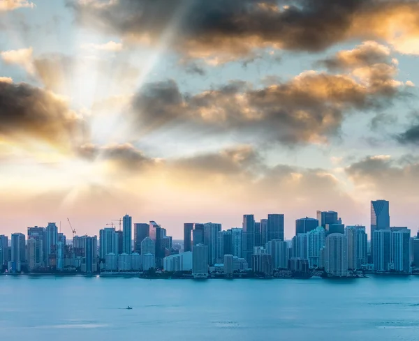 Skyline aerea del centro di Miami — Foto Stock