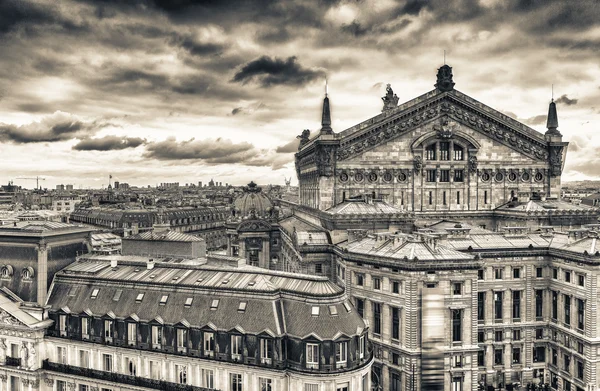 Paris, antenn stadssilhuetten — Stockfoto